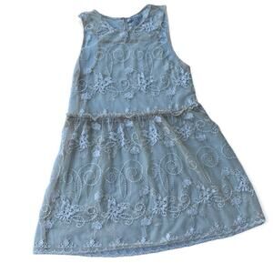 Zara Cream Lace Embroidered Mini Dress Size Medium